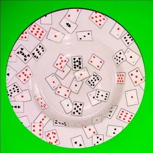 SOLD VTG 80’s SWID POWELL / Donald Sultan ‘Game Set Cards’ Large Bowl